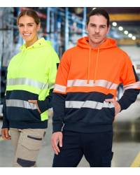 Two Tone Hi-Vis Safety Hoodie with Tapes | Men's
